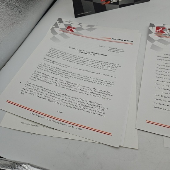 Vintage John Andretti Little Caesars Press Kit Media Guide 1994 K Mart Nascar 37 - Picture 7 of 7